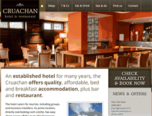 Tablet Screenshot of cruachanhotel.co.uk